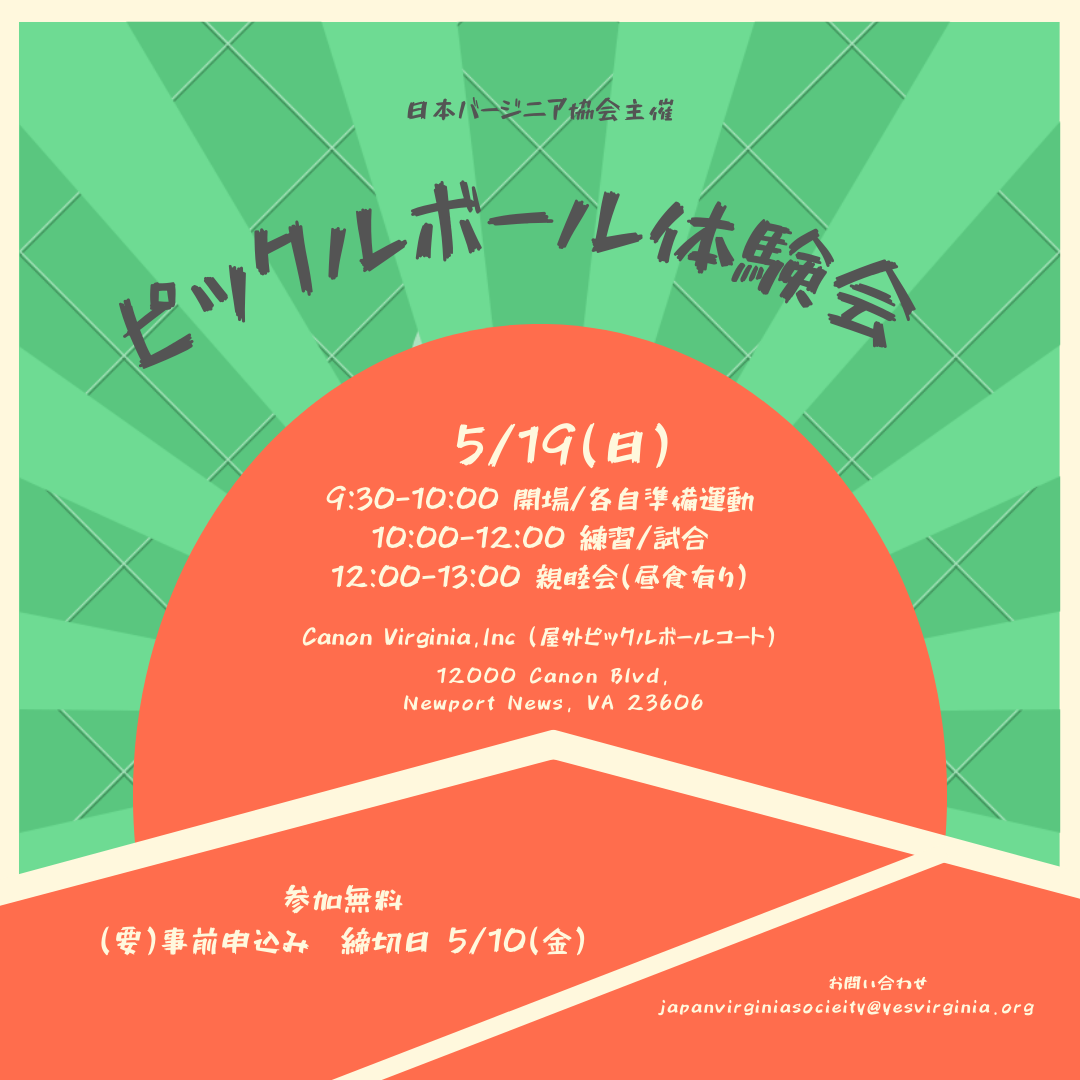 ピックルボールのチラシ